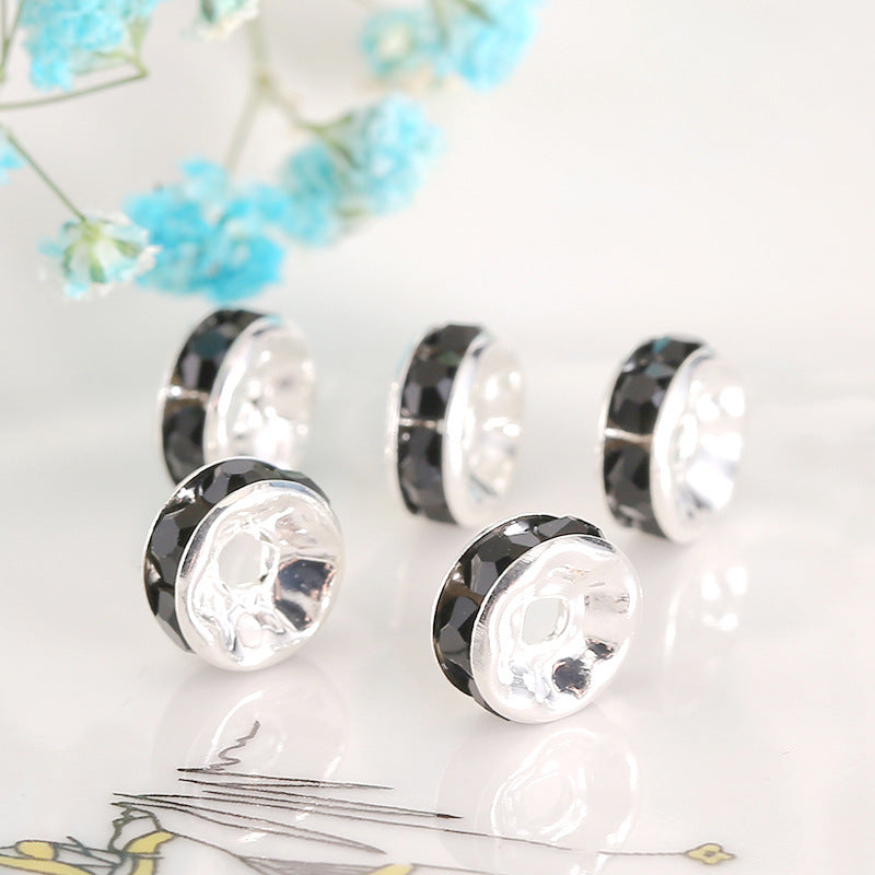 Wholesale Diamond Wheel Glass 100pcs Spacer Beads